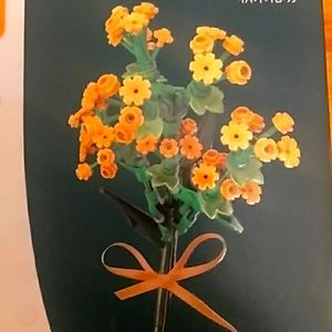 SEMBO Yellow Warbler flower bouquet block building set
